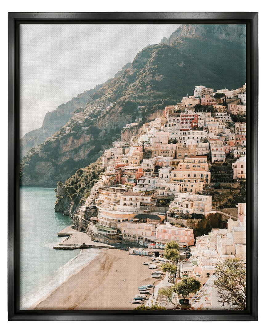 Stupell Cinque Terre Coastal Town Scenery Framed Floater Canvas Wall Art By Krista Broadway