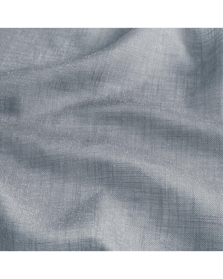 Threadmade Brighton Windowpane Plaid Rod Pocket Back Tab Blackout Window Curtain Panel In Blue