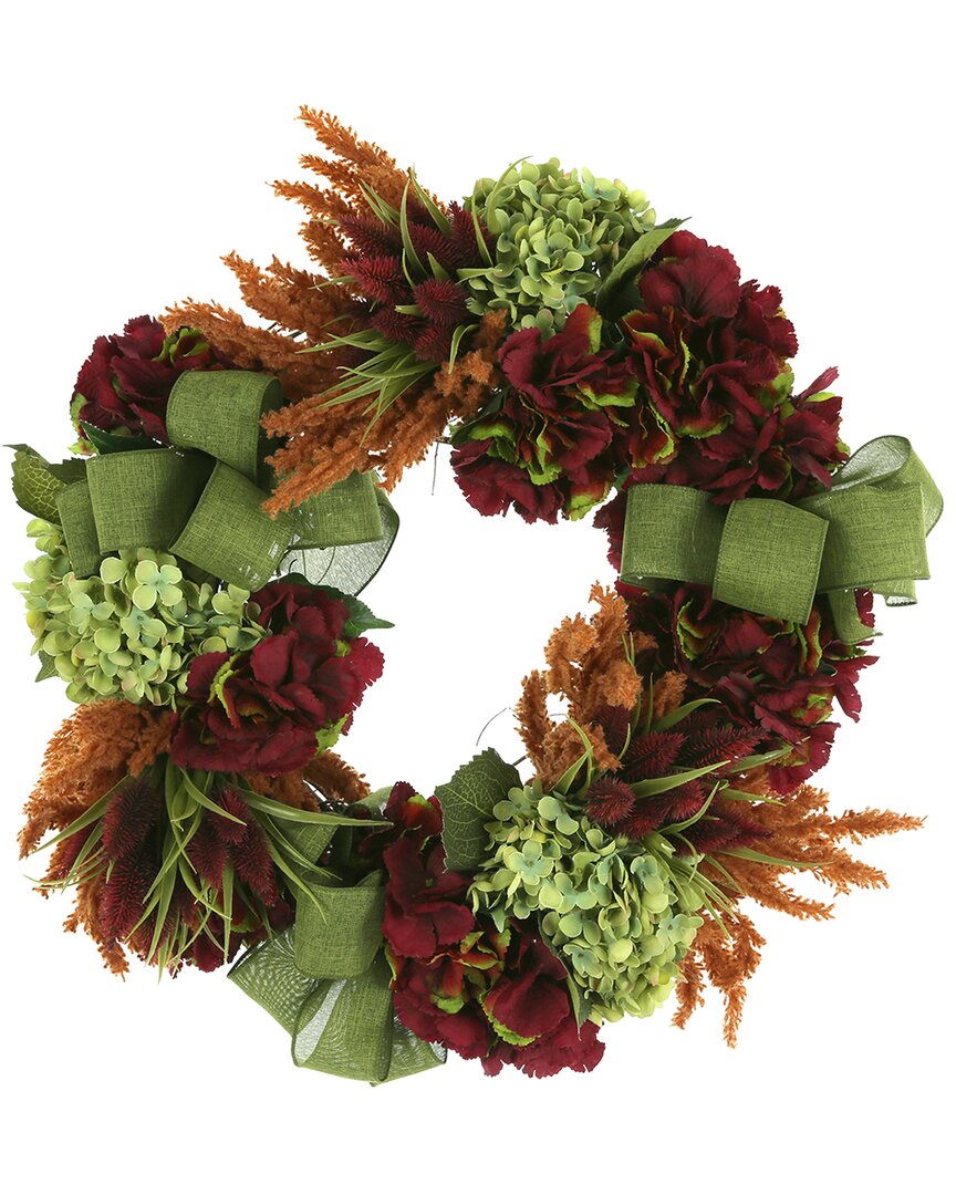 Creative Displays 26 Burgundy Fall Wreath With Hydrangeas And Pampas