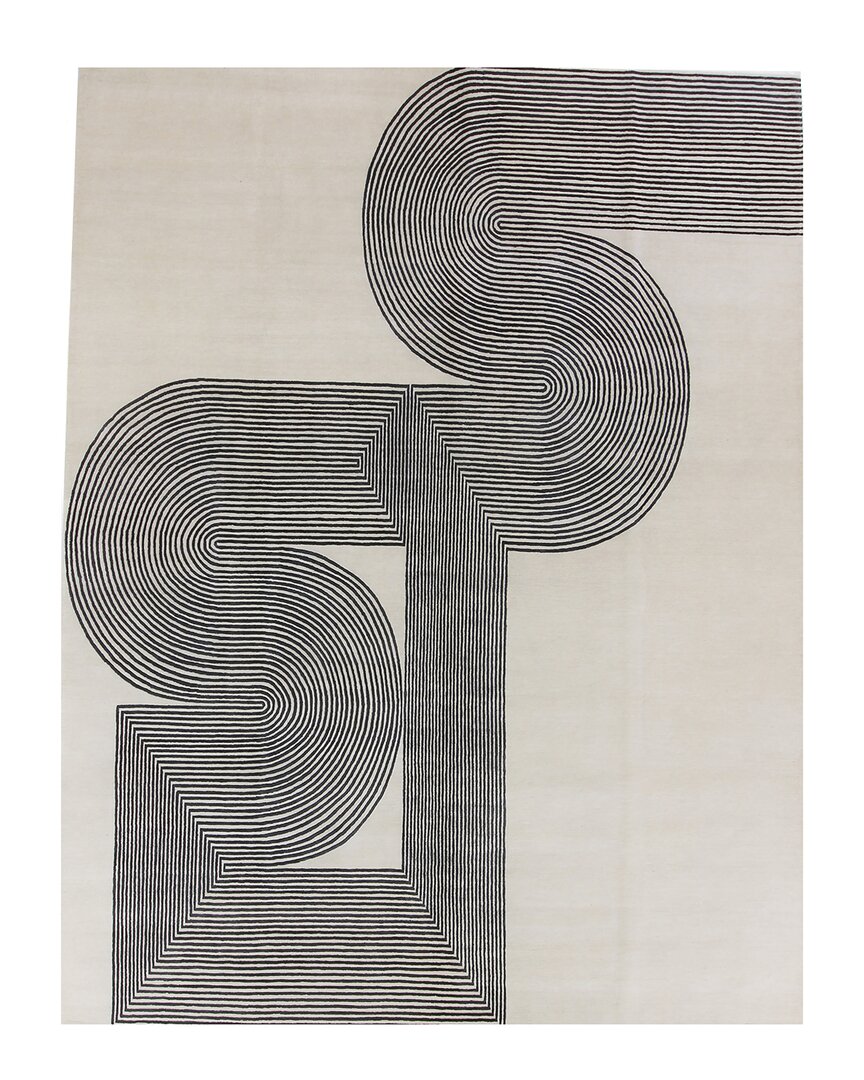 F.j. Kashanian Astor Wool Rug In Blue