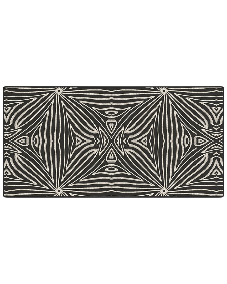 Deny Designs Marta Barragan Camarasa Lines Mosaic Ii Desk Mat In Black