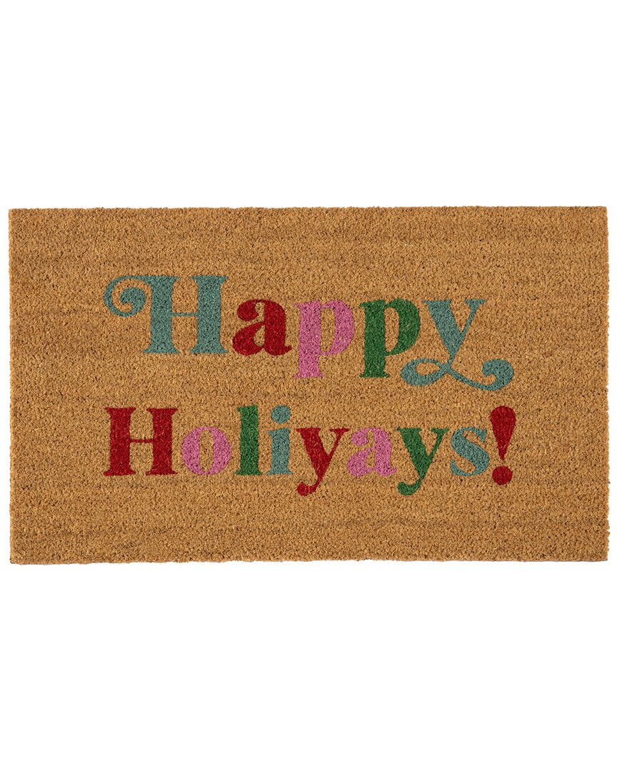 Shiraleah "happy Holiyays!" Doormat In Brown