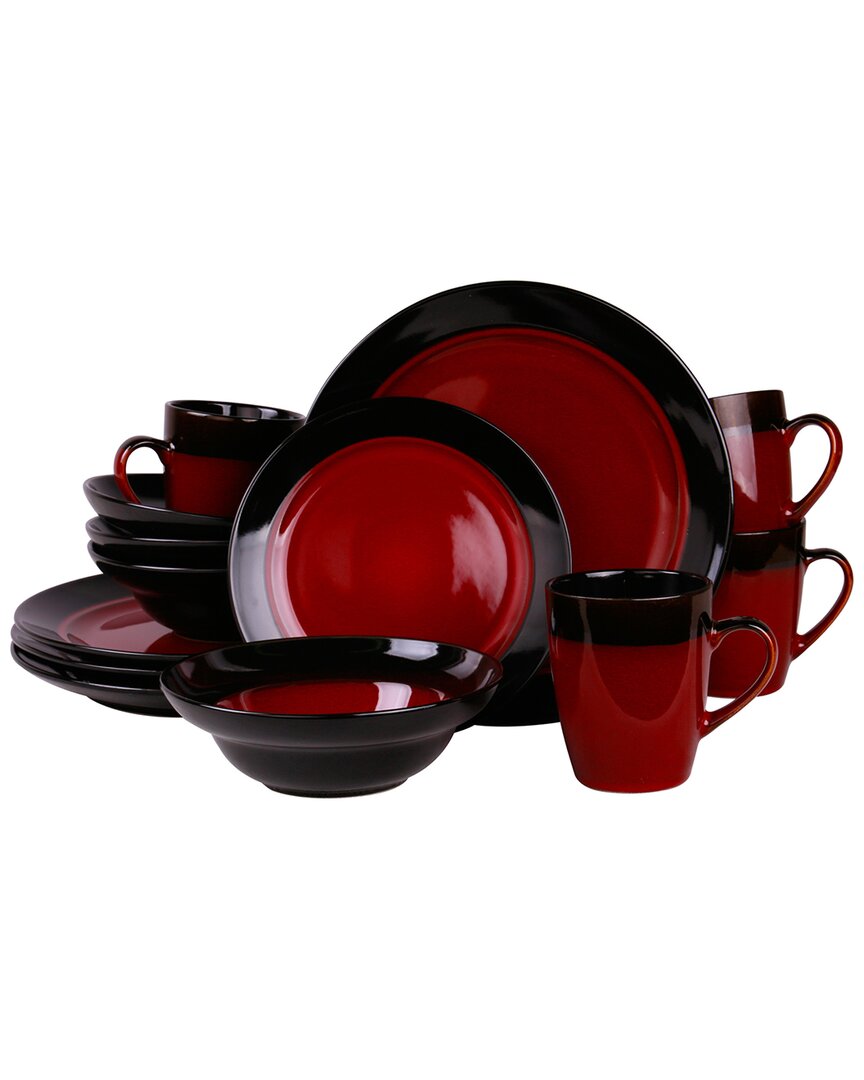 Elama Tanizia 16pc High Gloss Dinnerware Set