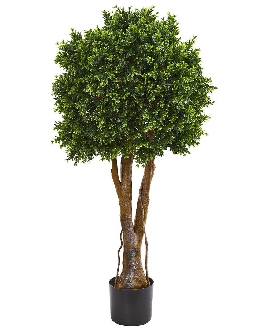 Nearly Natural 46in Boxwood Artificial Topiary Tree Uv Resistant  (indoor/outdoor) In Green