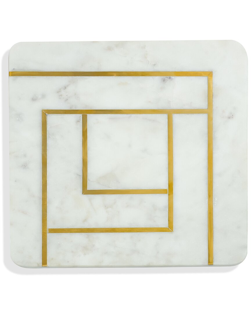 Tiramisu Noble Lineage Marble Platter In White