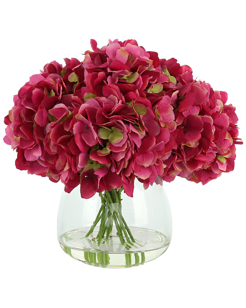 Creative Displays Fuchsia Hydrangea Bunch Floral Arrangement In Pink
