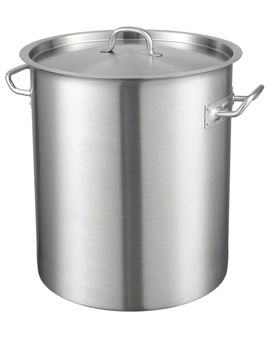 Vevor 42 Quart Large Stock Pot In Silver