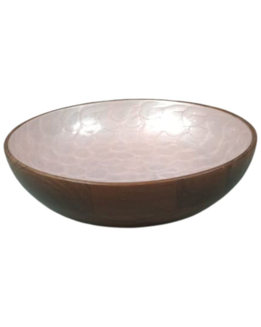 Godinger Capri Pink Serving Bowl In Brown