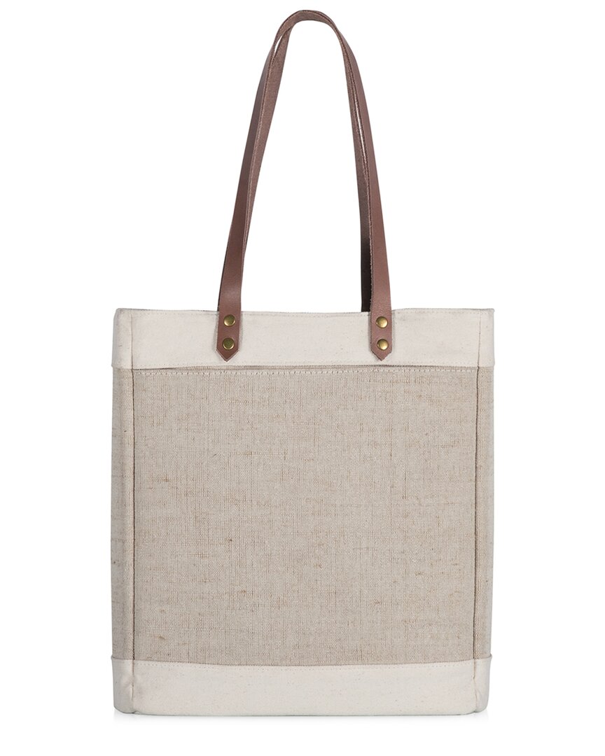 Legacy Pinot Jute 3-bottle Insulated Wine Bag In Neutral