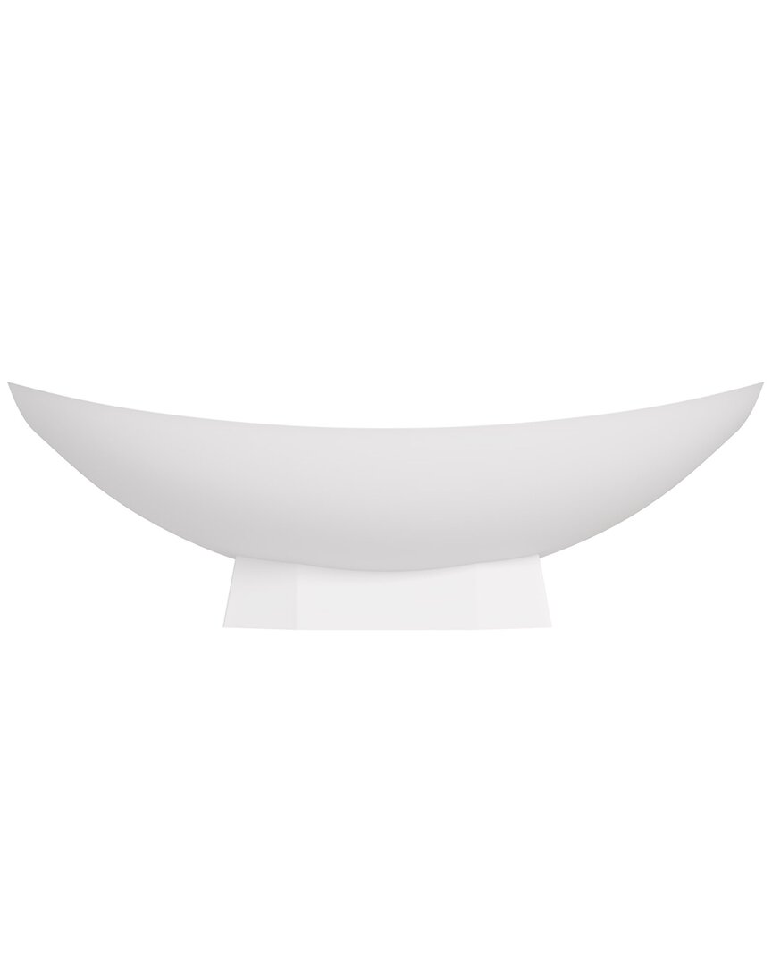 Alfi White Matte 71in Solid Surface Resin Free Standing Hammock Style Bathtub