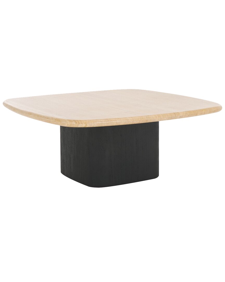 Safavieh Couture Celestyn Square Travertine Top Coffee Table