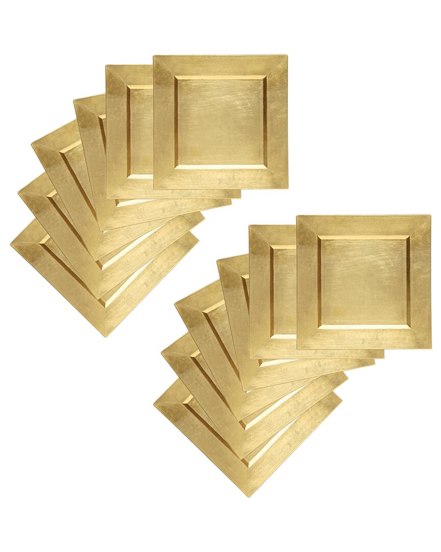 American Atelier Set Of 12 Square Charger Plates