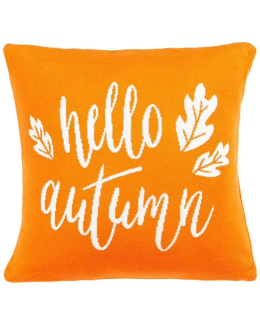 Shop Safavieh Hello Autumn Pillow In Orange