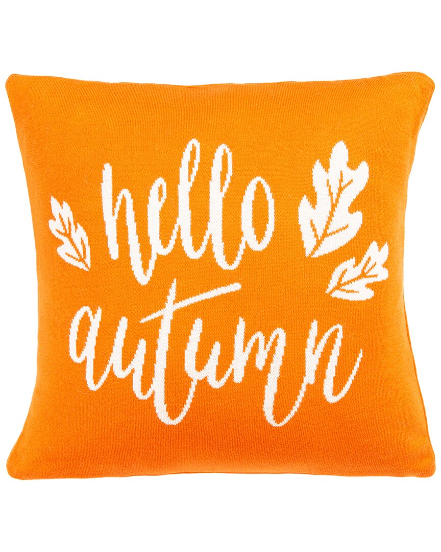Safavieh Hello Autumn Pillow In Orange