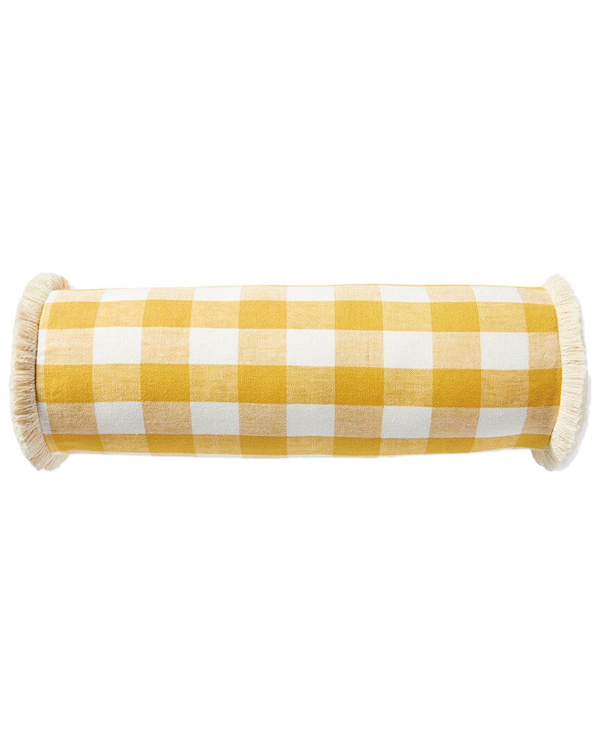 Shop Serena & Lily Classic Linen Gingham Pillow Cover