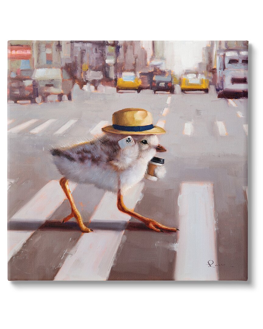 Shop Stupell Bird Crosswalk Urban City Street Canvas Wall Art By Lucia Heffernan