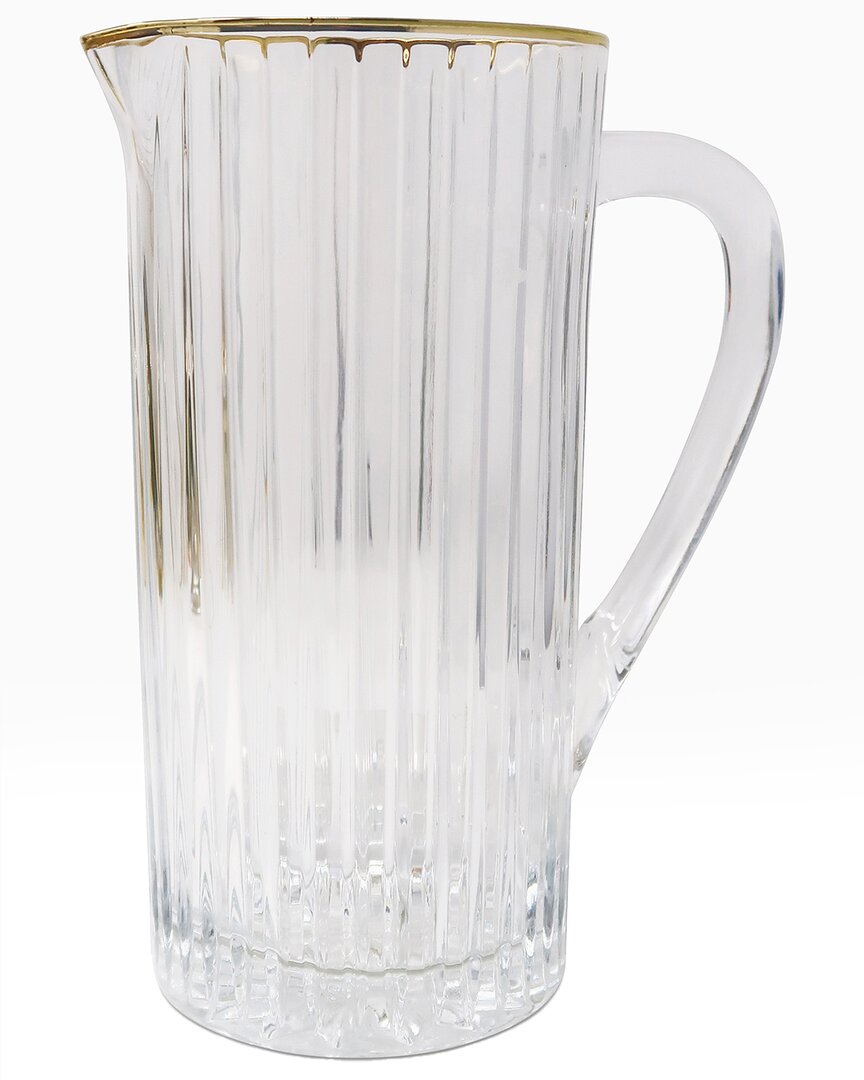 Vivience Pitcher With Linear Design & Rim Detail