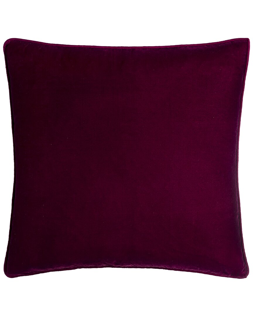Surya Velvet Polyester Pillow In Purple