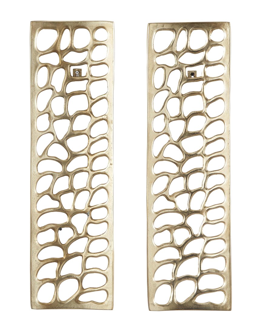 Peyton Lane Set Of 2 Wall Art Pieces In Gold