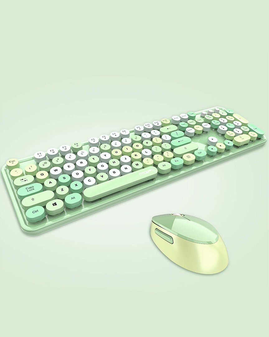 3p Experts Retro Green Keyboard And Mouse Combo