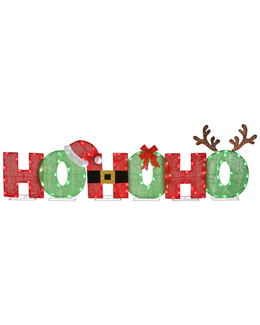 National Tree Company Pre-lit Ho Ho Ho Decoration In Red