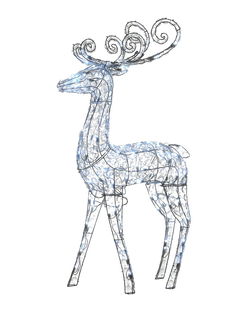 National Tree Company 48in Ice Crystal Bead Standing Deer In White