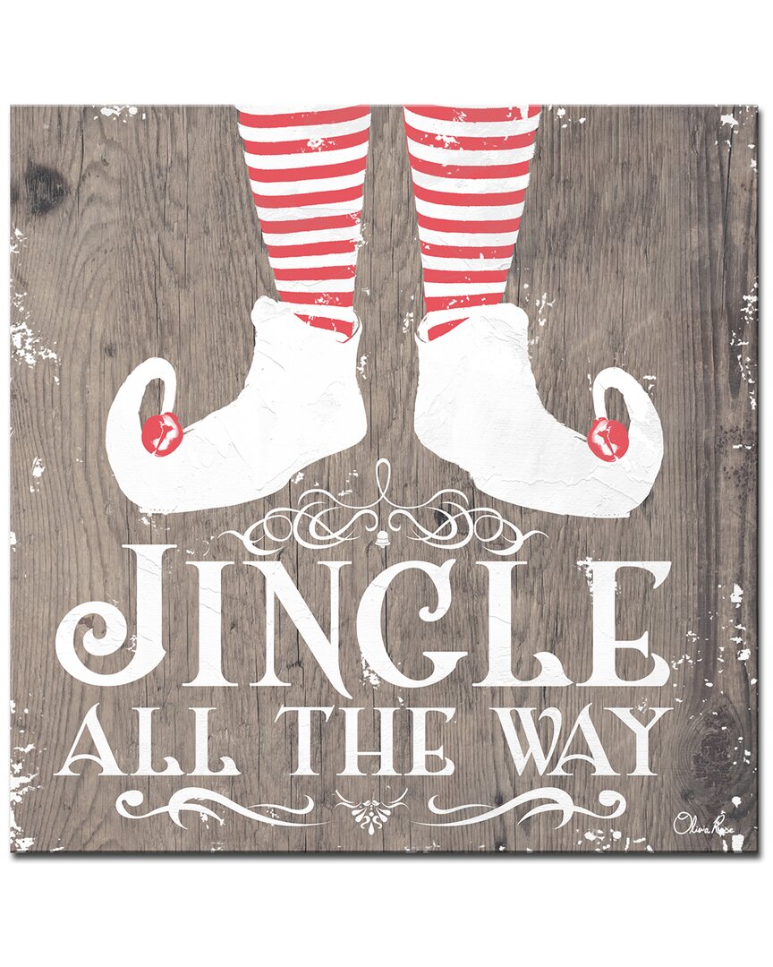 Ready2hangart Christmas Jingle All The Way Wrapped Canvas Wall Art By Olivia Rose