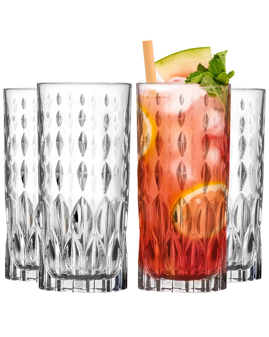 Barski Set Of 4 13oz Highball Glasses