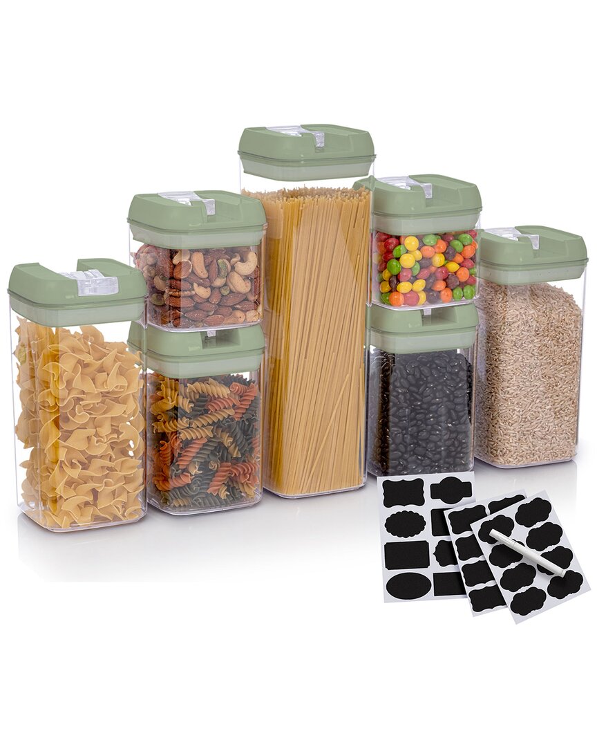 Cheer Collection Food Storage Container, Set Of 7 In Green