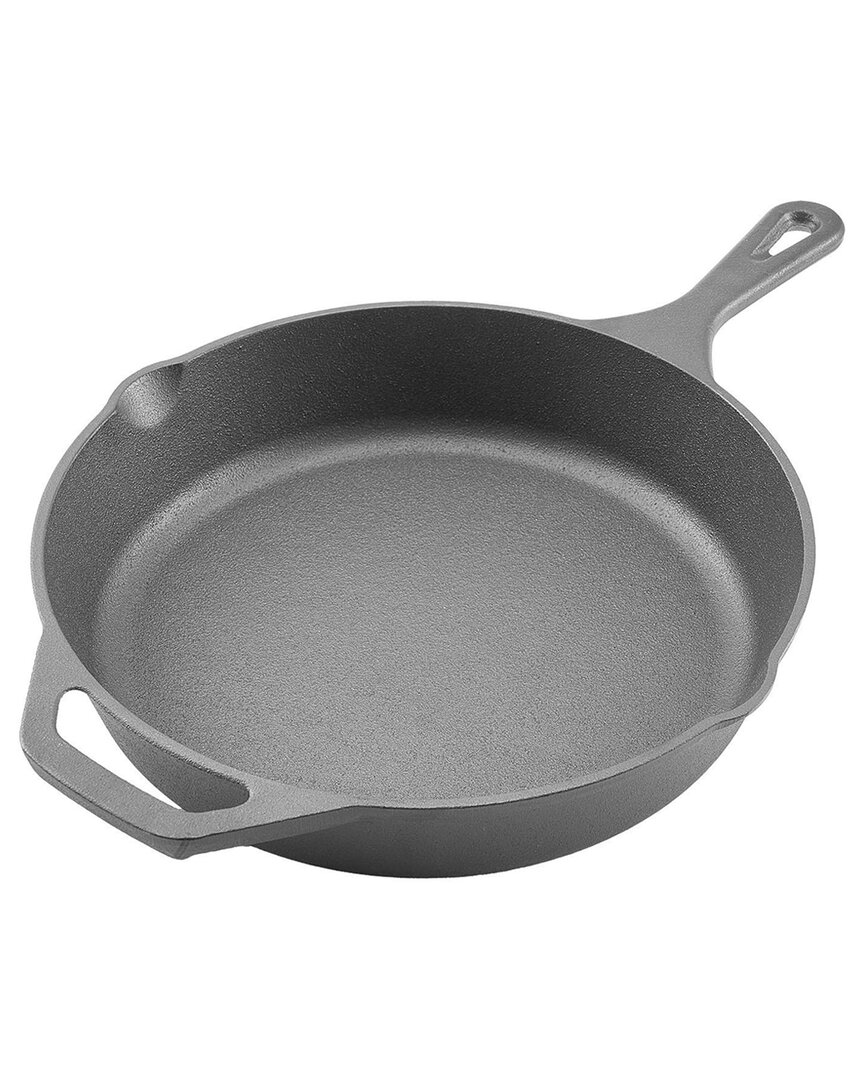 Vevor 4pc Cast Iron Skillet Frying Pan Set In Silver