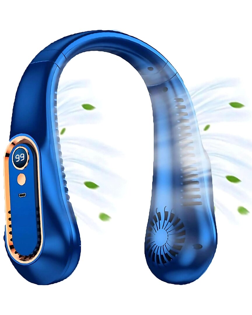Kenro Wearable Neck Fan In Blue