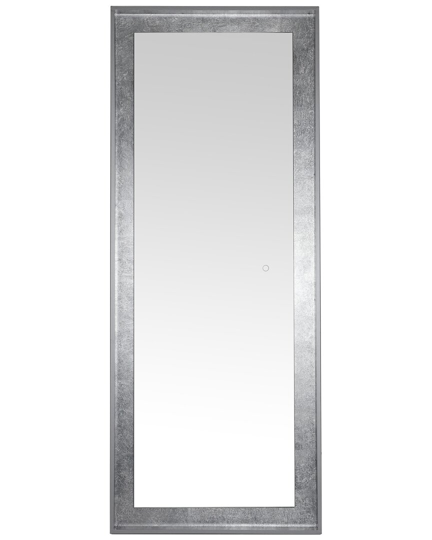 Safavieh Montauk Silver Led Mirror With Dimmable Touch Switch In Silver