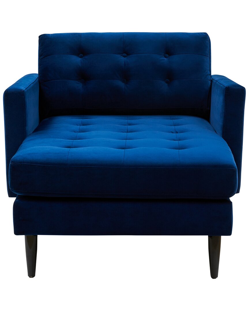 Safavieh Couture Curtis Tufted Chaise In Navy
