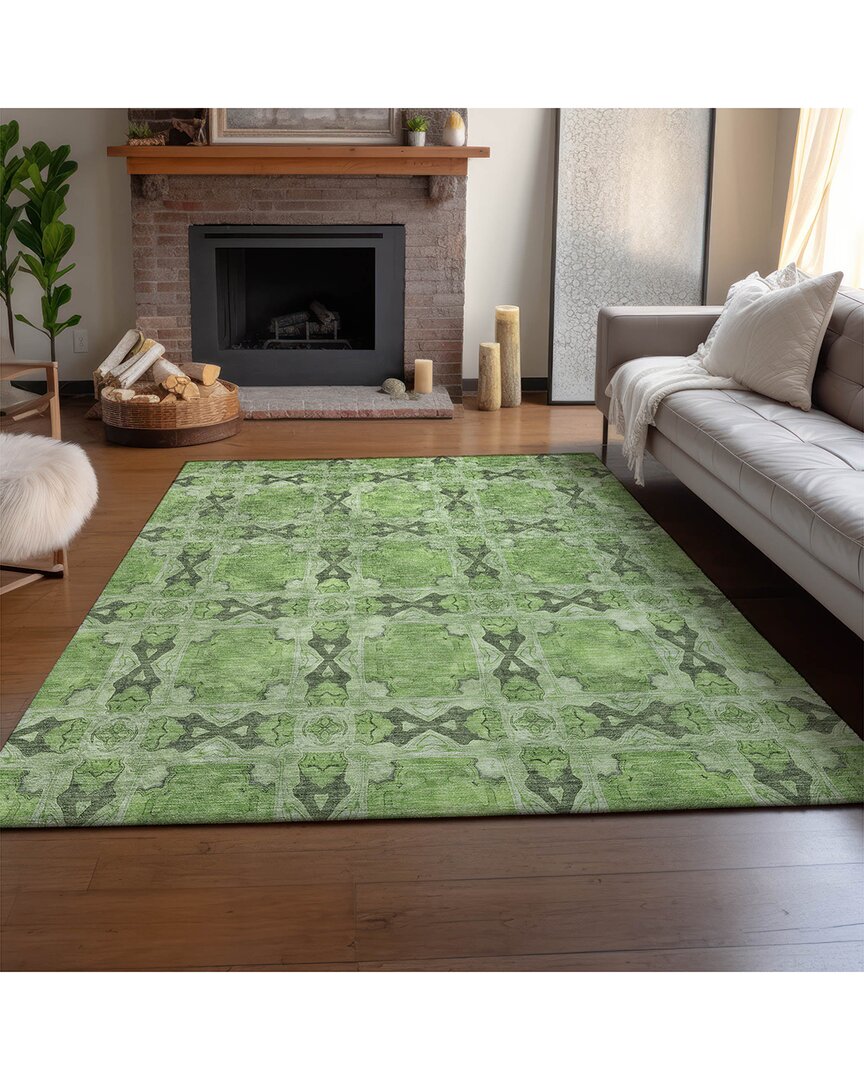 Addison Rugs Premium Washable Area Rug In Green
