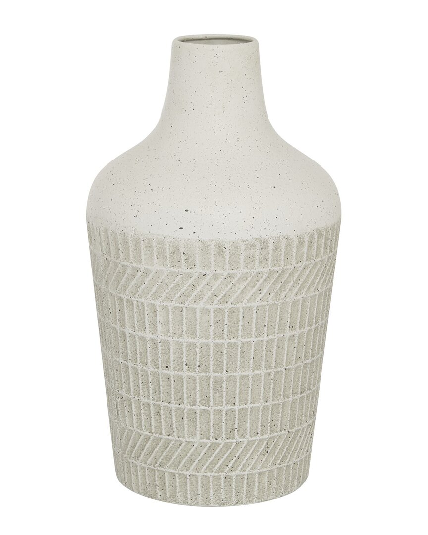 Peyton Lane White Metal Contemporary Style Vase