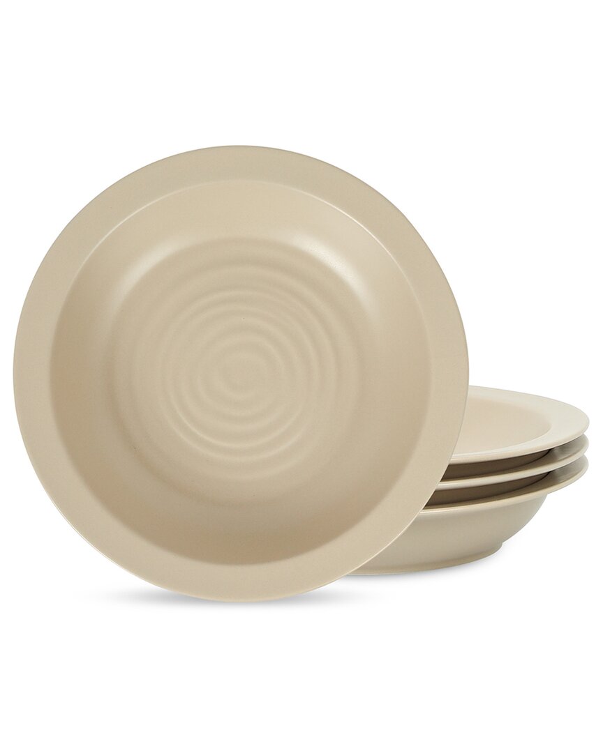Stone Lain Orbit 4pc Pasta Bowl Set Beige