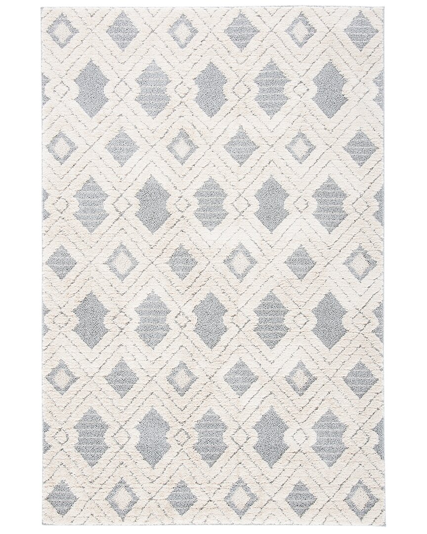 Martha Stewart Lucia Shag Polypropylene Pile Rug In White