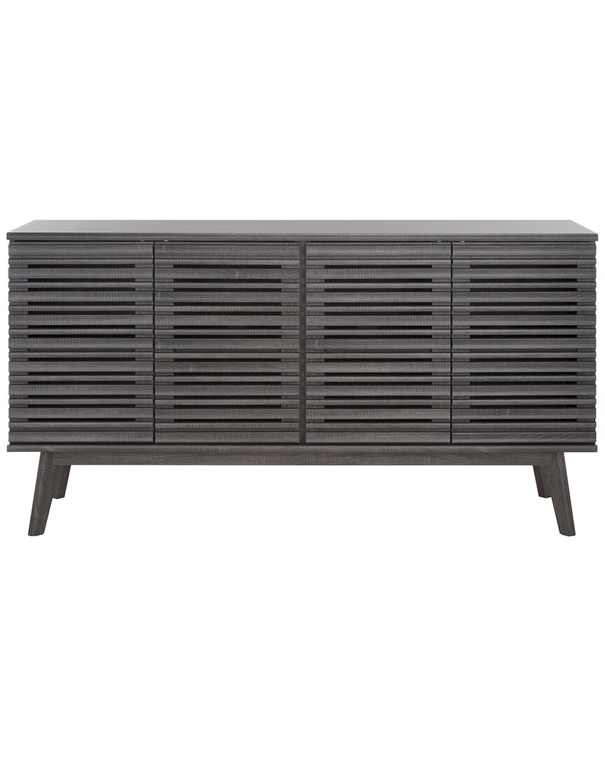 Safavieh Atlantes 4-door 4-shelf Media Stand In Black