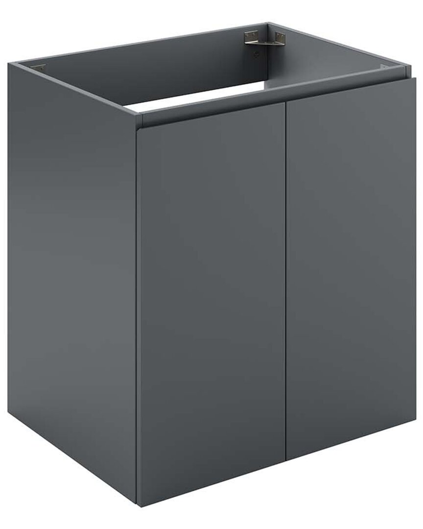 Modway Bryn 24in Wall-mount Bathroom Vanity In Grey