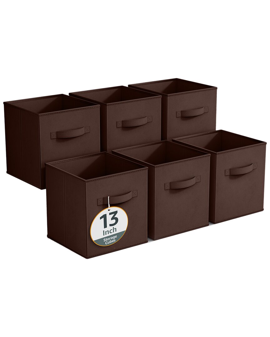 Sorbus Pack Of Six 13in Large Storage Bins