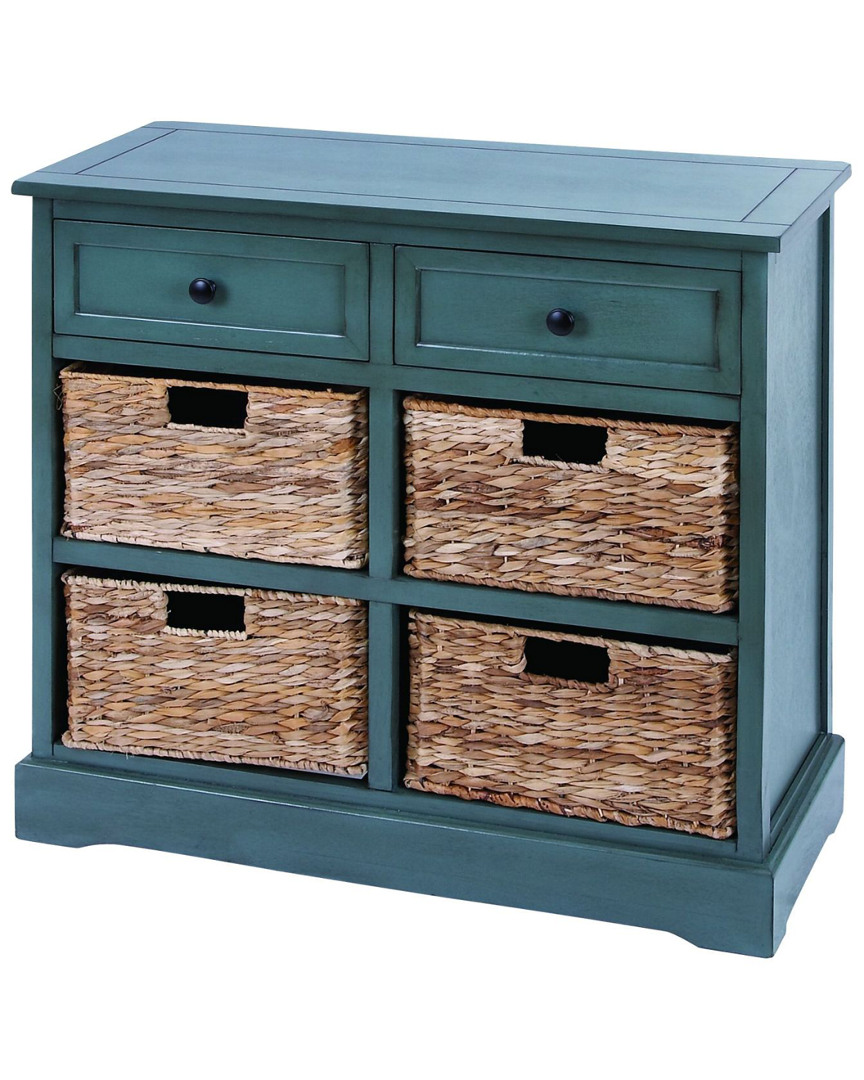 Peyton Lane Wicker Basket Cabinet