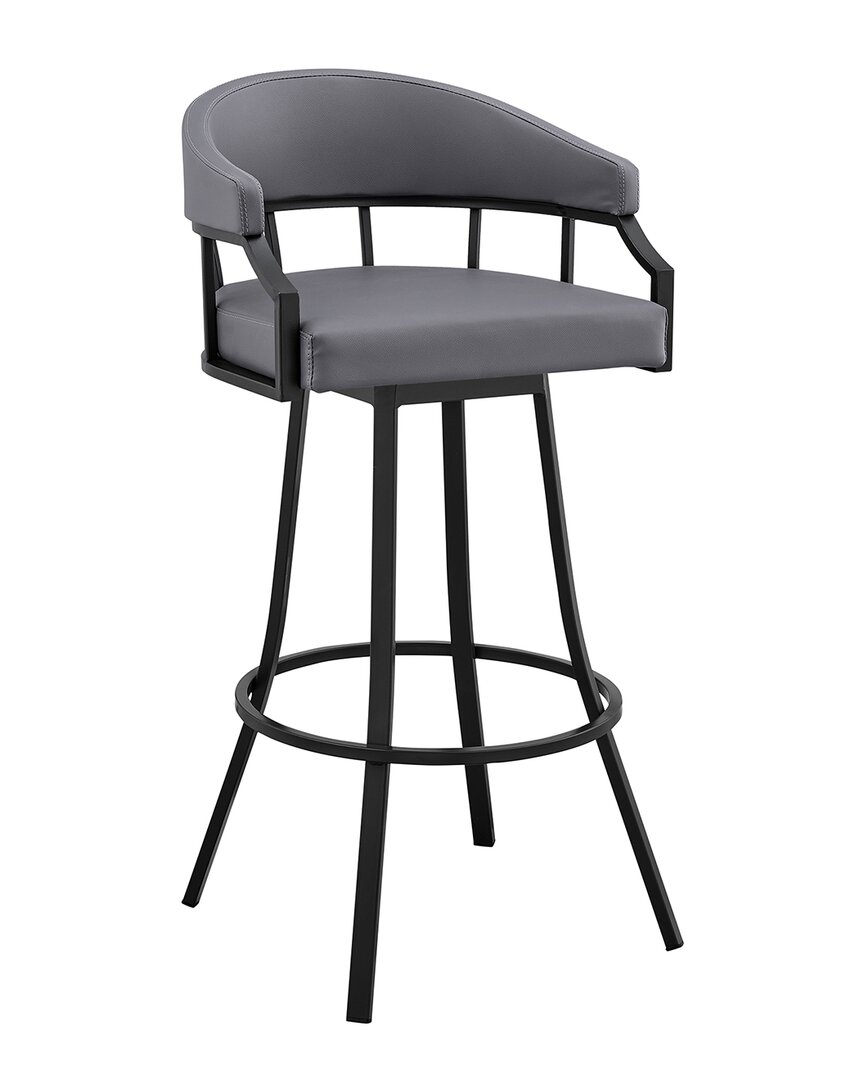 Armen Living Valerie 26 Swivel Bar Stool In Grey