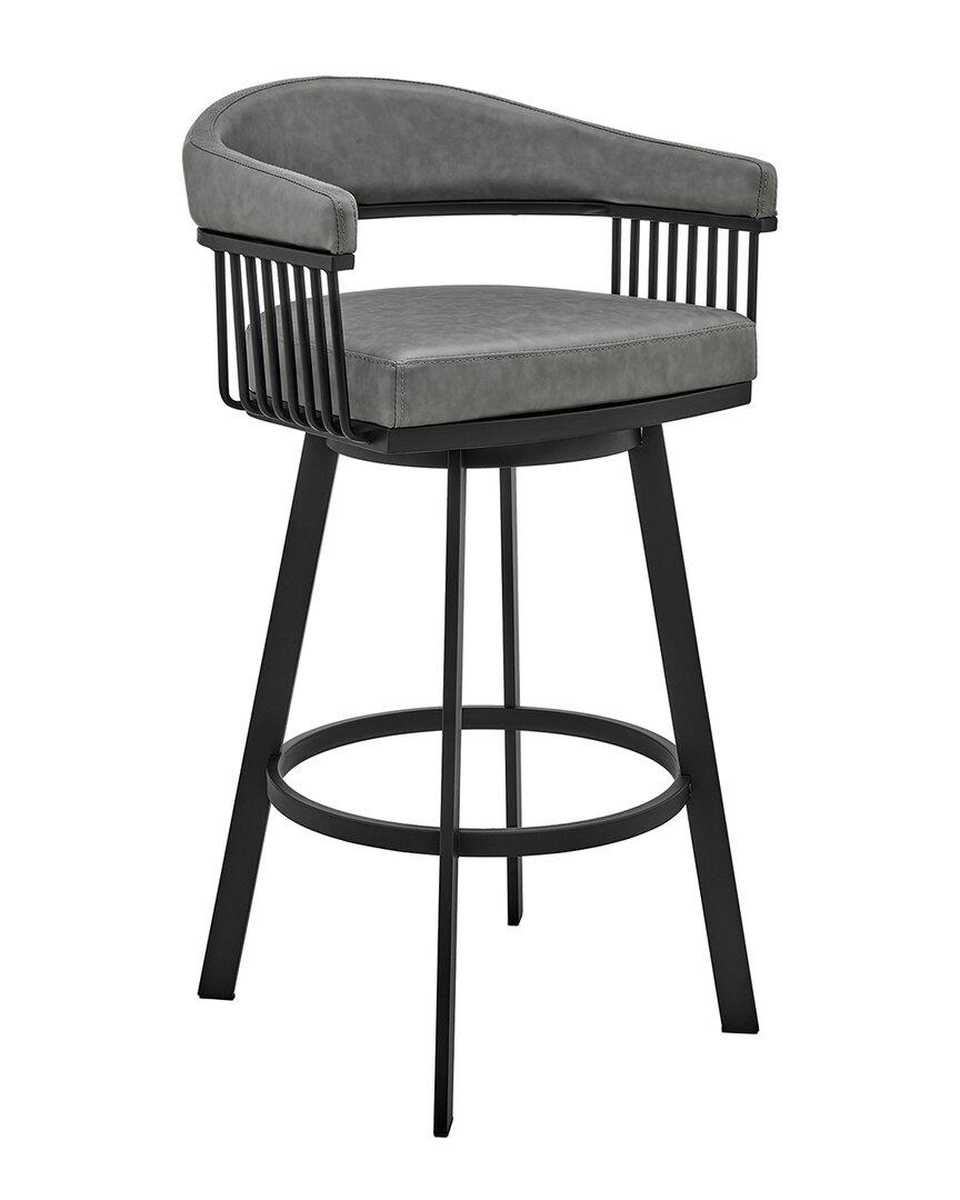 Armen Living Bronson 25 Counter Height Bar Stool In Grey
