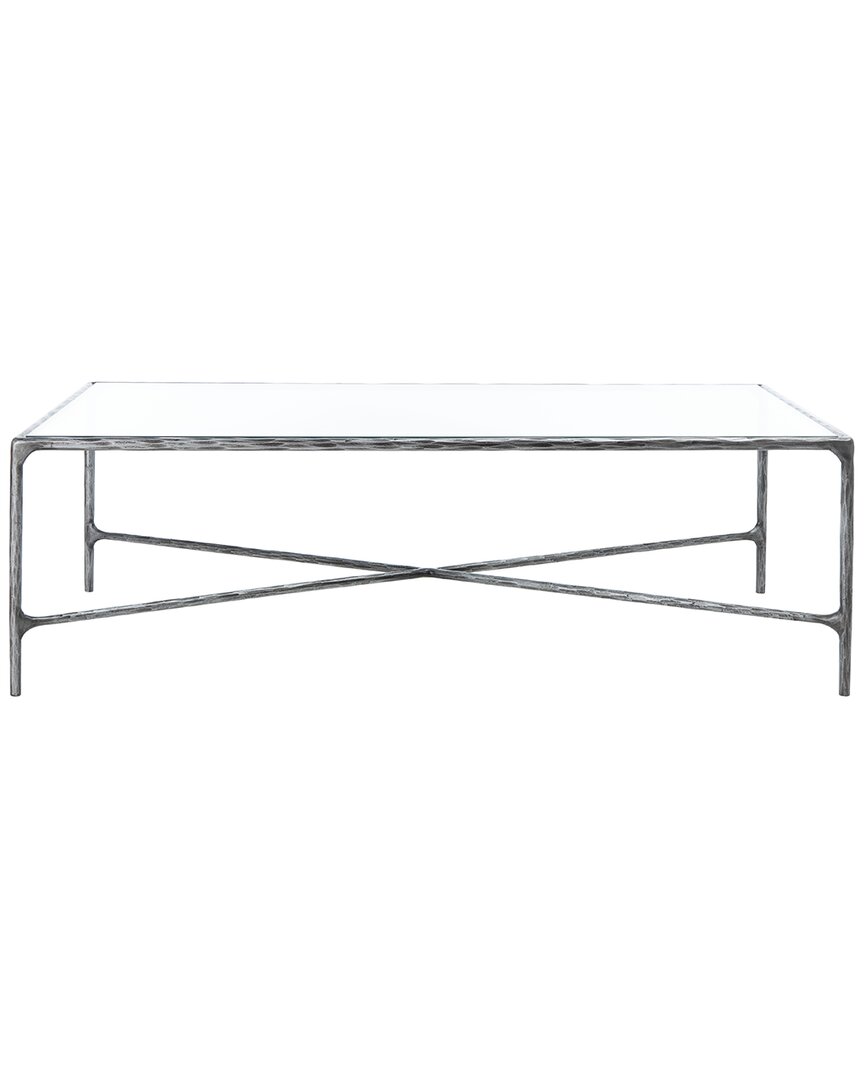 Safavieh Couture Jessa Rectangle Coffee Table In Silver