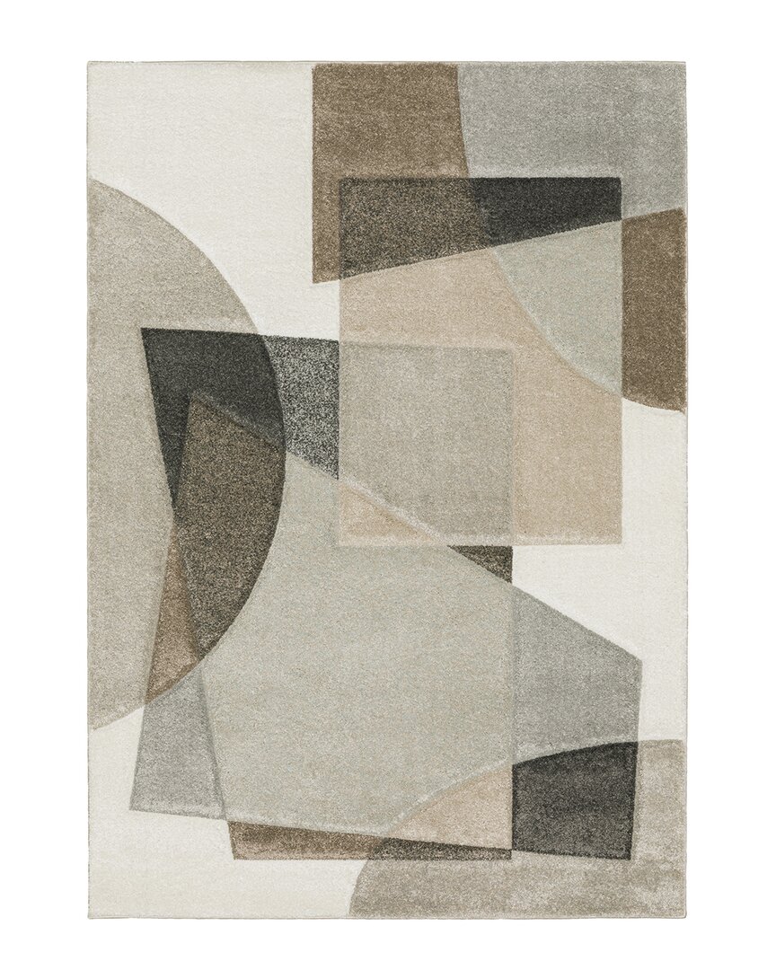 Shop Stylehaven Calypso Geometric Shapes Power-loomed Area Rug In Beige