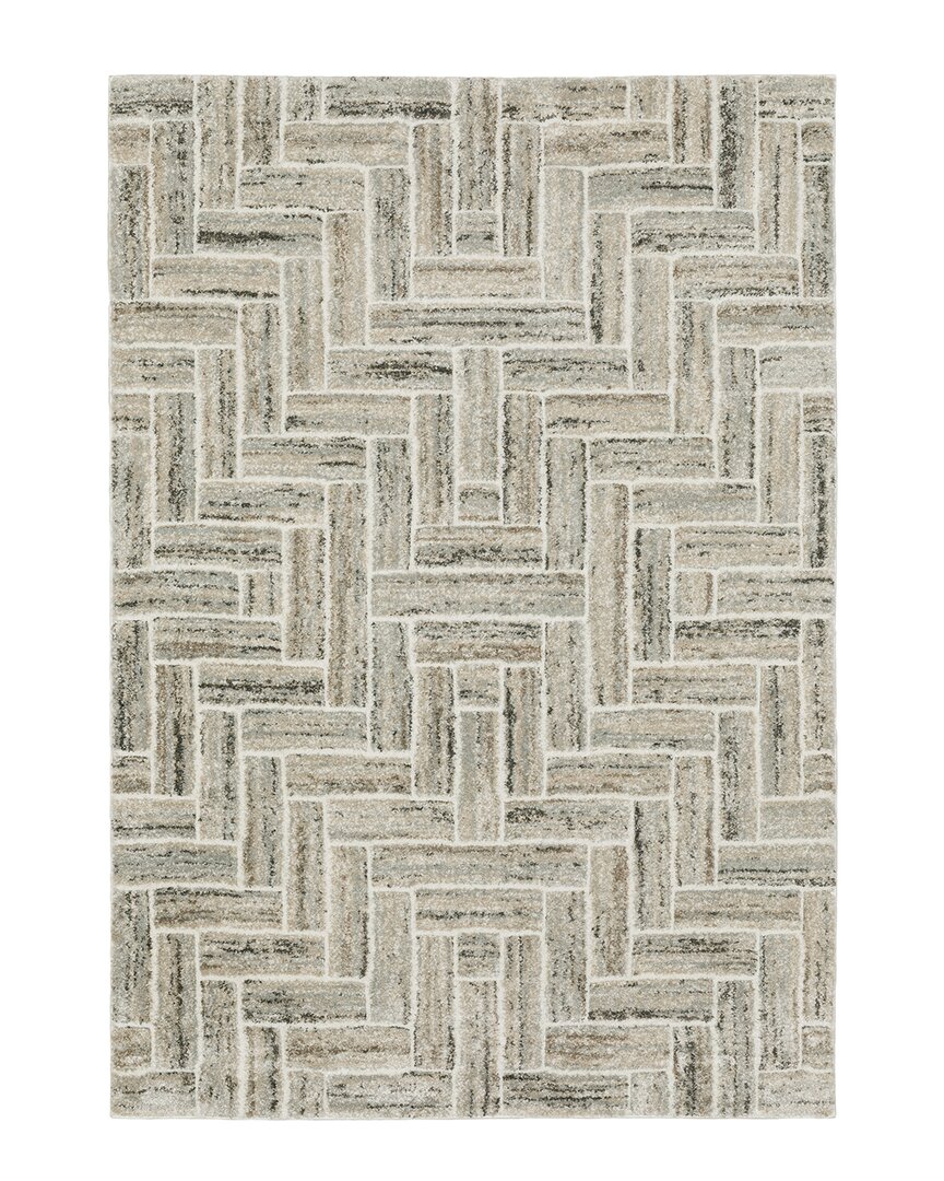 Stylehaven Calypso Herringbone Power-loomed Area Rug In Ivory