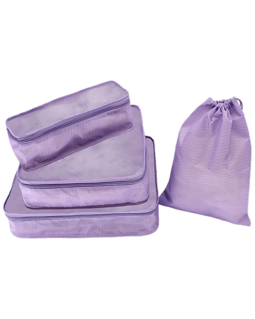 Mytagalongs Short Haul Travel Packing Set In Purple