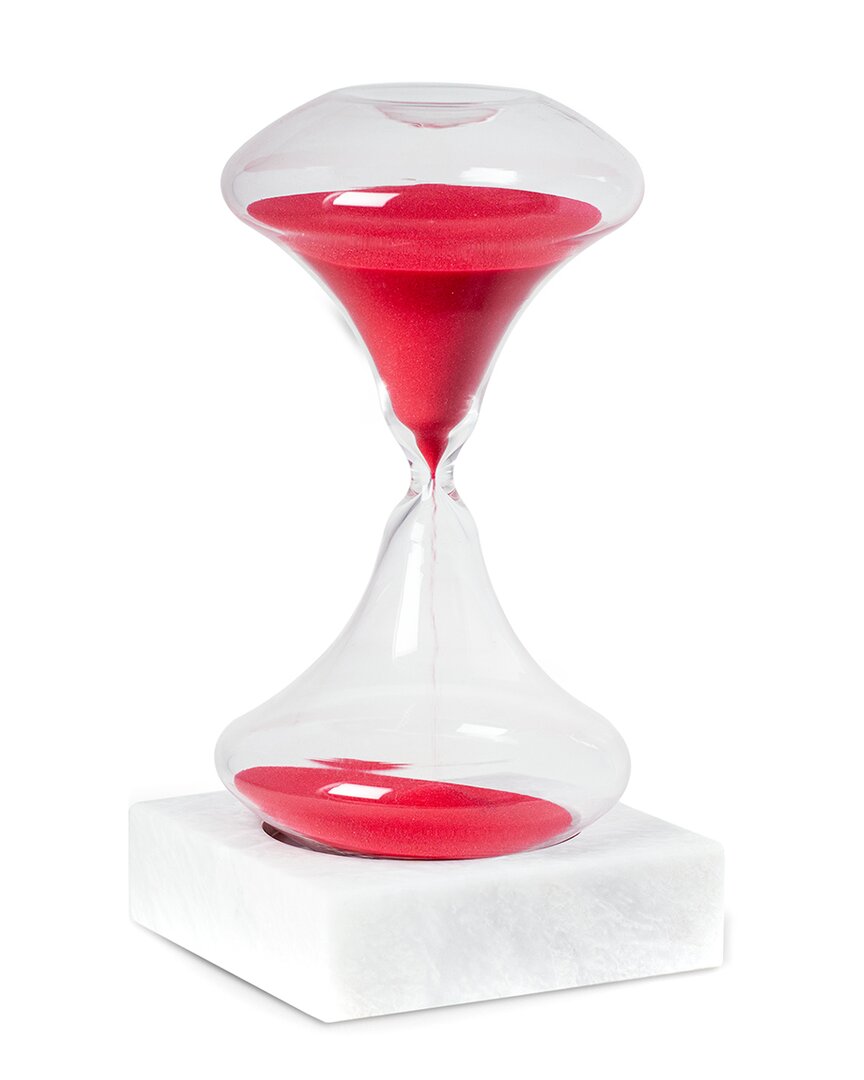 Bey-berk Hand Blown 45 Minute Sand Timer In Red