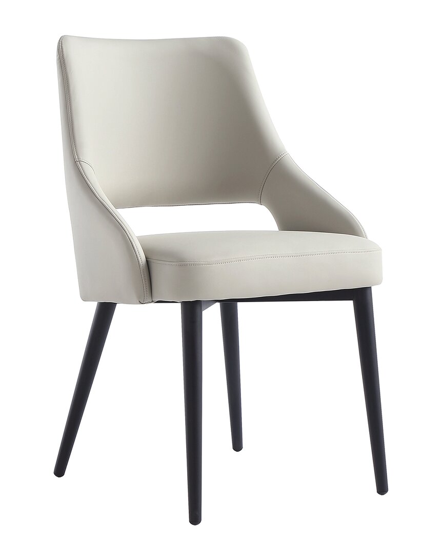 Manhattan Comfort 6pc Tremont Modern Leatherette Dining Chair With Metal Legs In Gray