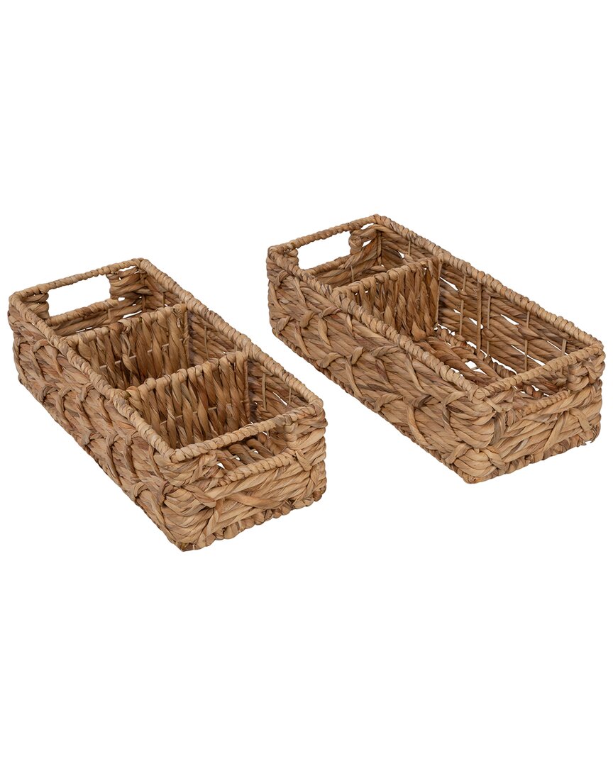 HONEY-CAN-DO HONEY-CAN-DO SET OF 2 BASKETS WITH DIVIDERS